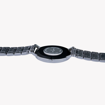 Pierre Cardin Men's Silver Stainless Steel Watch, Black Dial | Cbn.3013
