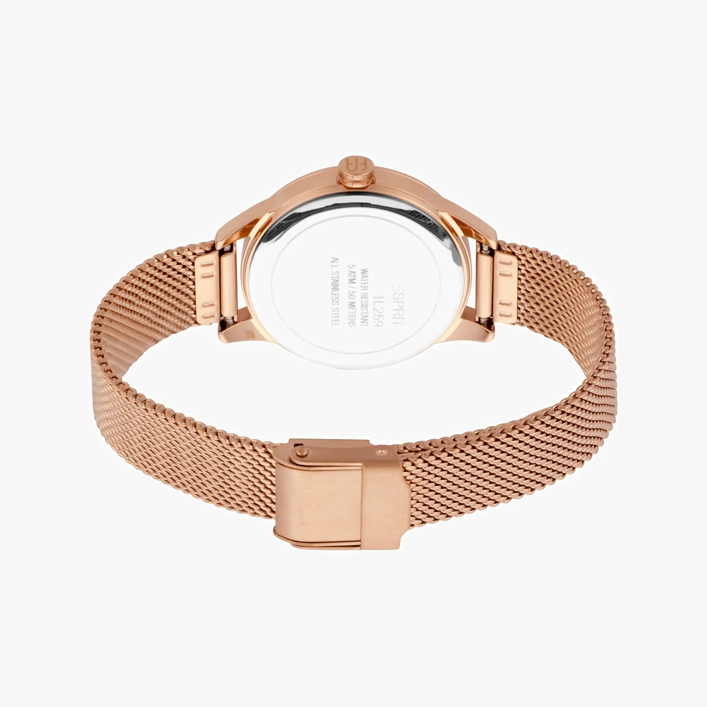 Esprit Women's Rose Gold Stainless Steel Watch, Silver Dial | ES1L259M1095