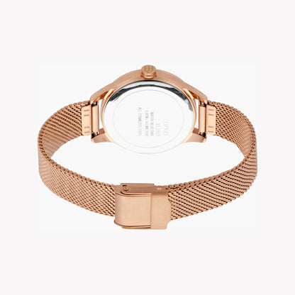 Esprit Women's Rose Gold Stainless Steel Watch, Silver Dial | ES1L259M1095