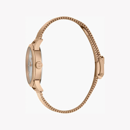 Esprit Women's Rose Gold Stainless Steel Watch, Silver Dial | ES1L259M1095