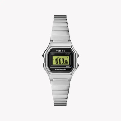 Timex Women's Silver Stainless Steel Watch, Digital Dial | Tw2t48200