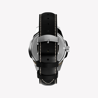 TIMEX Men's Silver-Tone Steel, Black Leather | TW2Y20600