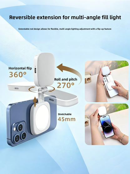 Beauty and rejuvenation magnetic selfie fill light Magnetic fill light, snaps on instantly - your personal lighting assistant